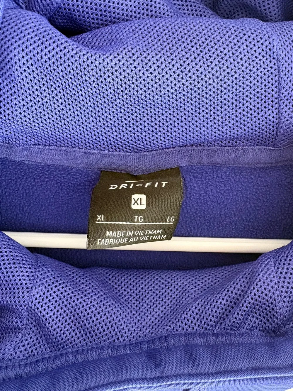Nike Air Royal Blue Crewneck Hoodie with White Swoosh Xl